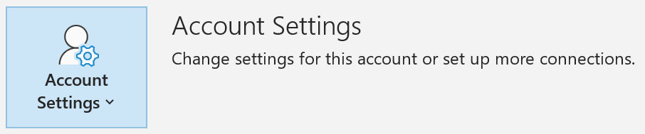 Outlook 365 Account Setting option