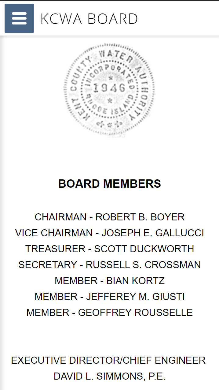 KCWA Board Member Web Application