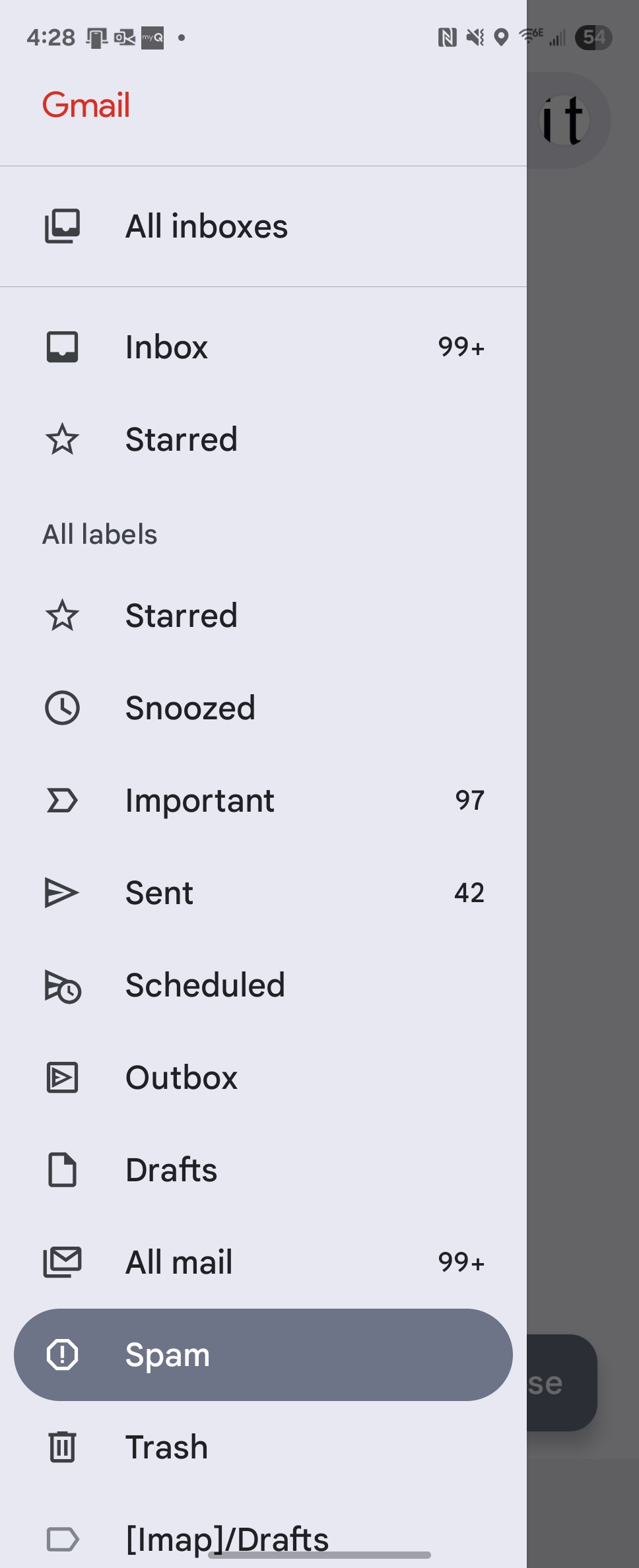Unblock sender on the gmail.com website